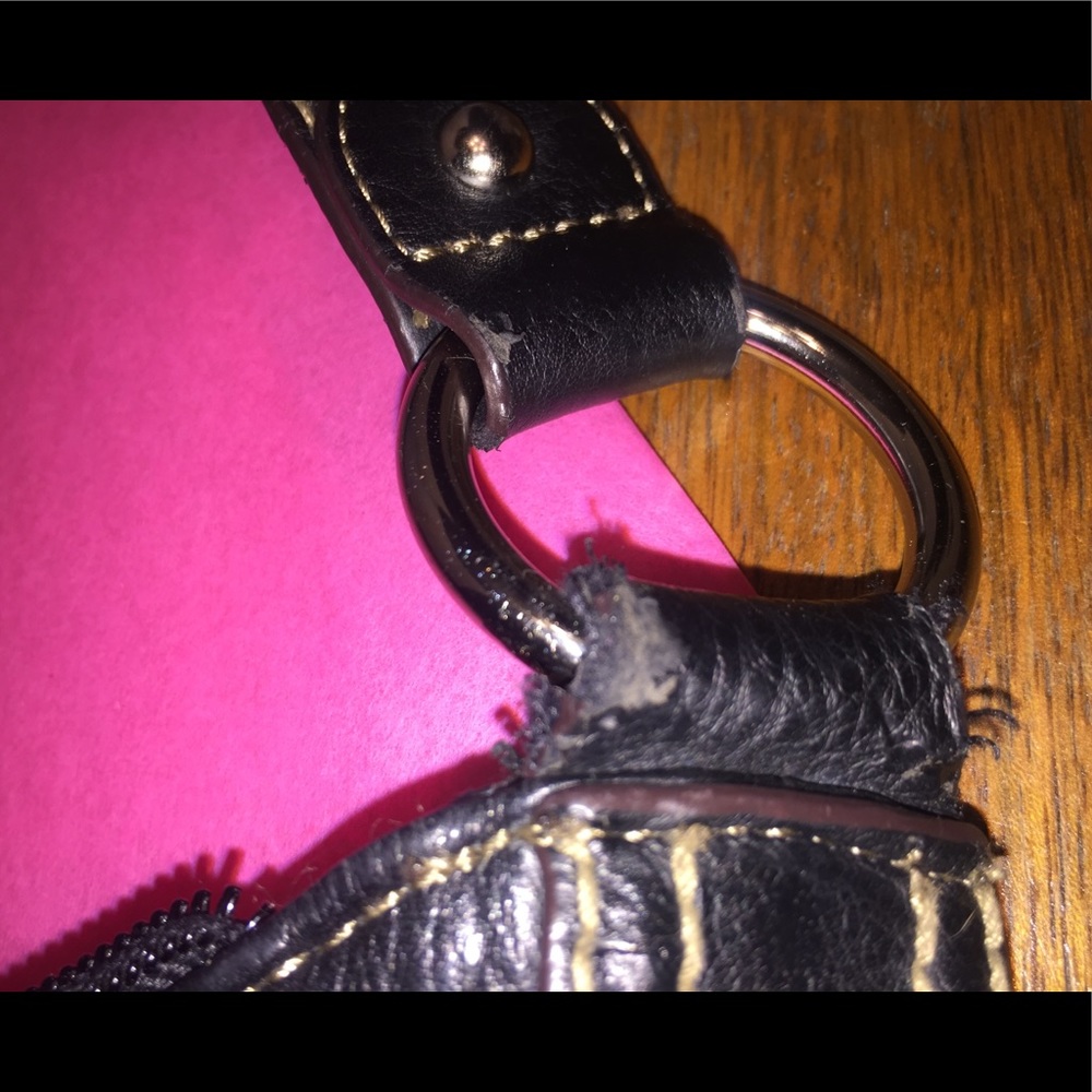 Tignanello’s Black Leather Hobo; Silver Hardware - Picture 8 of 8